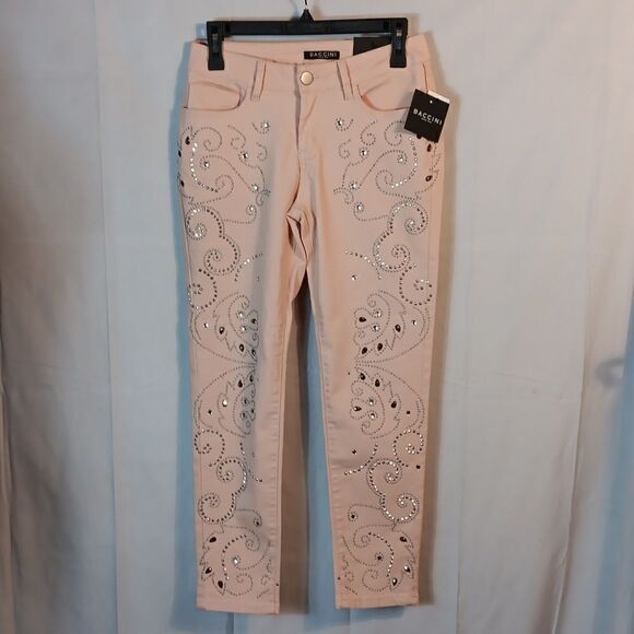 Baccini Studded Women's Stretch Denim Skinny Ankle Jeans - Picture 1 of 8